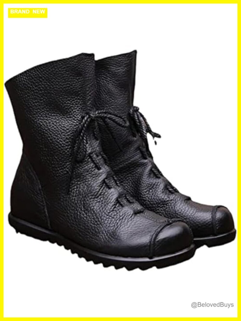 Women's Genuine Leather Flat Ankle Boots Renaissance Handmade Boots
